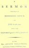 [Gutenberg 62014] • A Sermon Preached at Kensington Church, on June the 29th, 1794 / After the Victory Gained at Sea, June the 1st